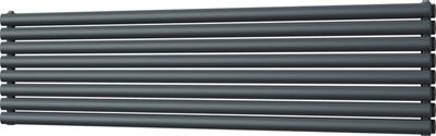 Omeara Axis - Anthracite Horizontal Radiator H464mm x W1800mm Double Panel