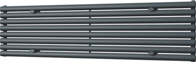 Omeara Axis - Anthracite Horizontal Radiator H464mm x W1800mm Single Panel