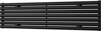 Omeara Axis - Black Horizontal Radiator H406mm x W1600mm Single Panel