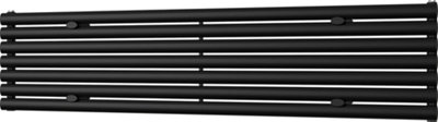 Omeara Axis - Black Horizontal Radiator H406mm x W1800mm Single Panel