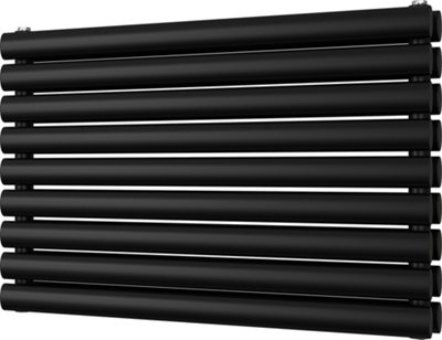 Omeara Axis - Black Horizontal Radiator H522mm x W800mm Double Panel