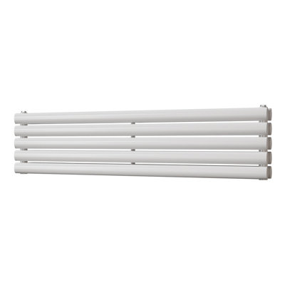 Omeara Axis White Horizontal Radiator H290mm x W1200mm Double Panel