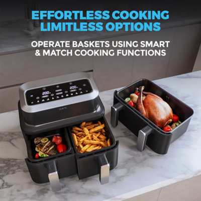 Ometa Dual Air Fryer with Additional 9L Drawer - 3