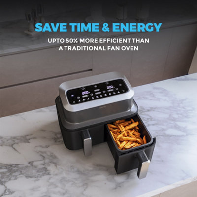 Ometa Dual Air Fryer with Additional 9L Drawer - 5