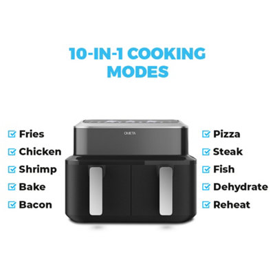 Ometa Dual Air Fryer with Additional 9L Drawer - 7
