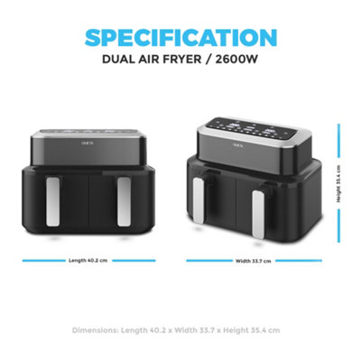Ometa Dual Air Fryer with Additional 9L Drawer - 8