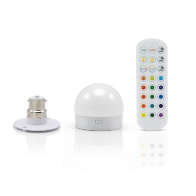 Omniance Rechargeable Wireless LED Light B22 Light Source with Remote - 1 Pack