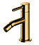 Omnires Gold Coloured Brass Bathroom Bidet Faucet Standing Mixer Tap Single Lever Tap