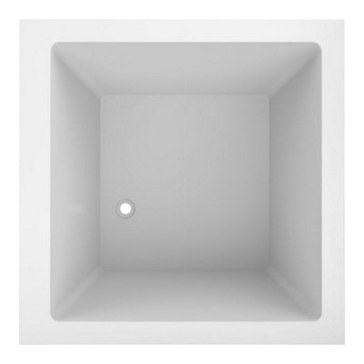 Omnitub Duo Fibreglass White 0 tap hole Deep Bath (L)1050mm (W)1050mm (H)625mm
