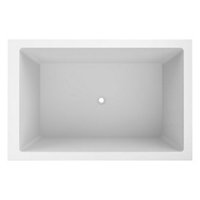 Omnitub Duo Max Fibreglass White 0 tap hole Deep Bath (L)1600mm (W)1050mm (H)625mm