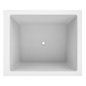 Omnitub Duo Plus Fibreglass White 0 tap hole Deep Bath (L)1250mm (W)1050mm (H)625mm