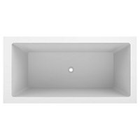 Omnitub Solo Extreme Fibreglass White 0 tap hole Deep Bath (L)1600mm (W)800mm (H)625mm