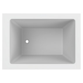 Omnitub Solo Fibreglass White 0 tap hole Deep Bath (L)1050mm (W)750mm (H)625mm