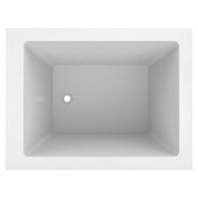 Omnitub Solo Max Fibreglass White 0 tap hole Deep Bath (L)1050mm (W)800mm (H)625mm