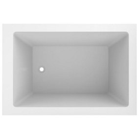Omnitub Solo Supreme Fibreglass White 0 tap hole Deep Bath (L)1250mm (W)850mm (H)625mm