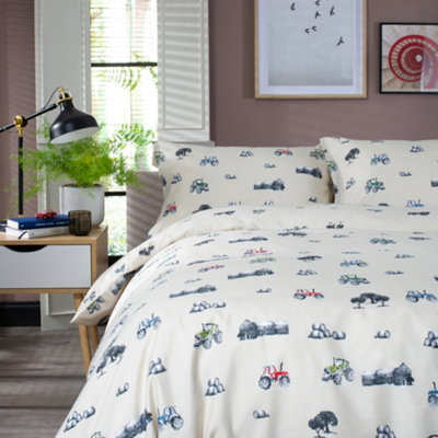 On The Land Printed Cotton Rich 200 Thread Count Duvet Cover Set