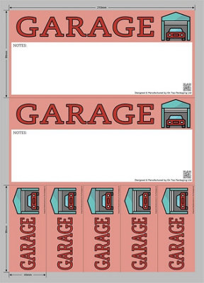 On Top Packaging Moving Day Sticker Set - Garage