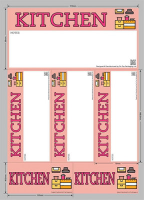 On Top Packaging Moving Day Sticker Set - Kitchen