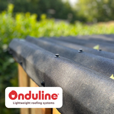 Onduline Corrugated Bitumen Sheet Black 2000mm x 950mm x 3mm - Pack of 7