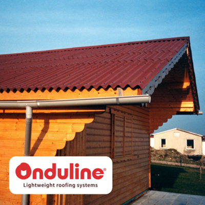 Onduline Corrugated Bitumen Sheet Red 2000mm x 950mm x 3mm - Pack of 6