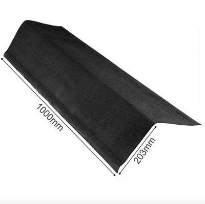 Onduline Heavy Duty 3mm Black Roofing Verge - Roofing Ridge Capping - Gable Trim For Corrugated Bitumen Roof Sheet