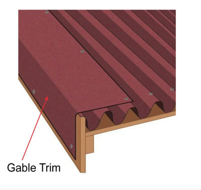 Onduline Heavy Duty 3mm Black Roofing Verge - Roofing Ridge Capping - Gable Trim For Corrugated Bitumen Roof Sheet