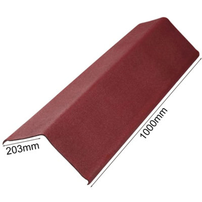 Onduline Heavy Duty 3mm Red Roofing Verge - Roofing Ridge Capping - Gable Trim For Corrugated Bitumen Roof Sheet
