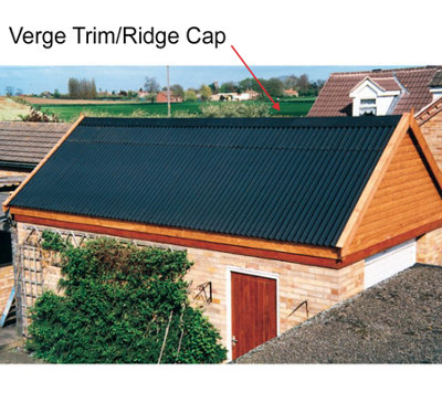 Onduline Heavy Duty 3mm Red Roofing Verge - Roofing Ridge Capping - Gable Trim For Corrugated Bitumen Roof Sheet