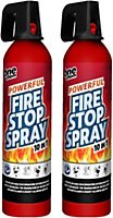 One Chem - 2 x 750g Fire Stop Spray - For Home, Kitchen, Car, Caravan, Camping - 10 in 1 fire extinguisher - Non-toxic