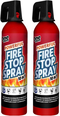 One Chem - 2 x 750g Fire Stop Spray - For Home, Kitchen, Car, Caravan, Camping - 10 in 1 fire extinguisher - Non-toxic