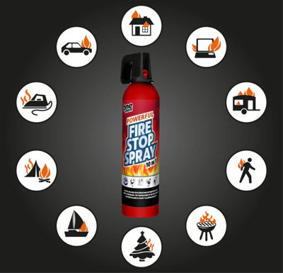 One Chem - 750g Fire Stop Spray - For Home, Kitchen, Car, Caravan, Camping - 10 in 1 fire extinguisher - Non-toxic