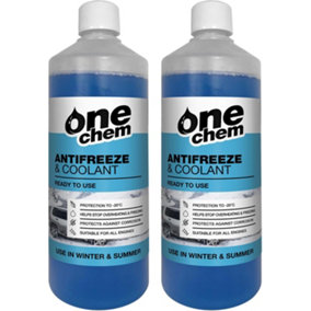 One Chem Antifreeze and Coolant 2 x 1 Litre Effective down to -20