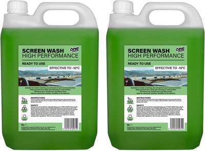 One Chem High Performance Screenwash 2 x 5 Litre, Effective down to -10