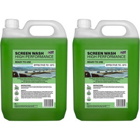 One Chem High Performance Screenwash 2 x 5 Litre, Effective down to -10