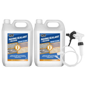 One Chem - Paving Sealant and Proofer - 2 x 5 Litre Water Seal -with Long Hose Trigger