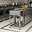 One Compartment Commercial Freestanding Stainless Steel Kitchen Sink with Shelf