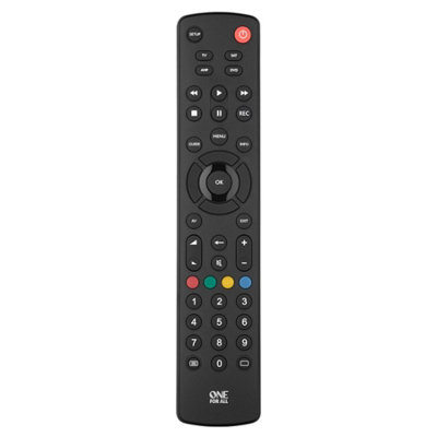 One For All Contour Universal 4 in 1 Remote Control TV/LCD/LED/Plasma ...