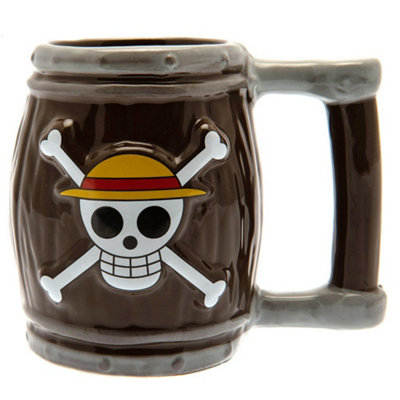 One Piece 3D Mug Brown/White/Yellow (One Size)