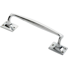 One Piece Door Pull Handle 250mm Length 54mm Projection Polished Chrome