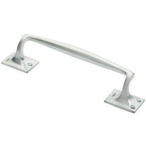 One Piece Door Pull Handle 250mm Length 54mm Projection Satin Chrome