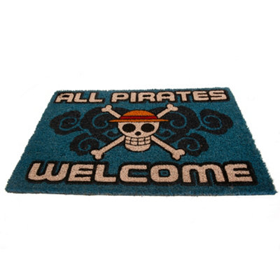 One Piece Jolly Roger Door Mat Vibrant Blue (40cm x 60cm)