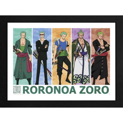 One Piece Pirate Hunter Zoro 30 x 40cm Framed Collector Print