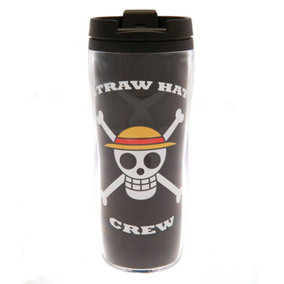 One Piece Straw Hat Crew Travel Mug Black (One Size)