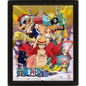 One Piece Straw Hat Crew Victory At Sunset 3D Print Multicoloured (One Size)