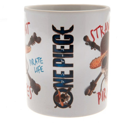 One Piece Straw Hat Pirates Mug White/Red/Brown (One Size)