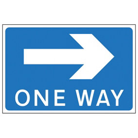 ONE WAY ARROW RIGHT Direction Traffic Sign - 3mm Alum. Comp 300x450mm