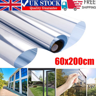 One Way Mirror Window Film - Reflective Solar Control Privacy Film - 60cm x 200cm