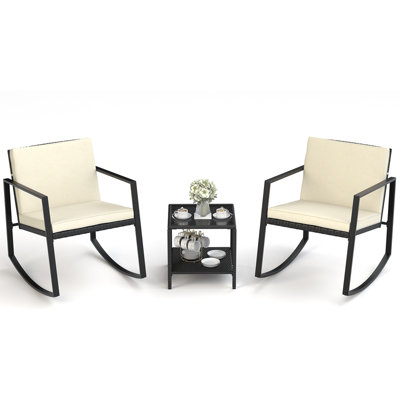 Rocking wicker bistro online set