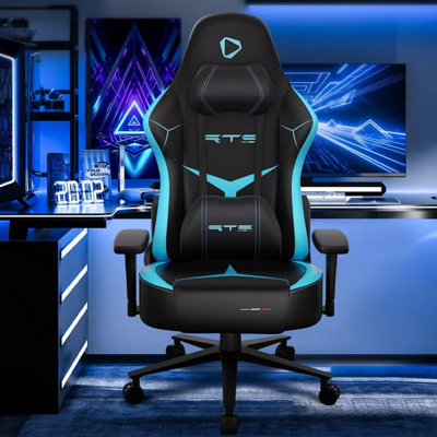 自*読様 BGHB×CIXEUR×JTPT COLLABO SET UP BLA ONEX RTC Embrace Gaming Chair Black/Blue, Ergonomic Recliner with