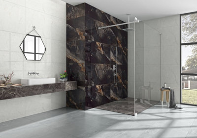 Onyx Black Opal 100mm x 100mm Rectified Porcelain Wall & Floor Tile SAMPLE